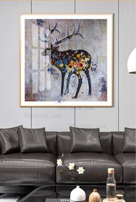 Ảnh gốc File tranh hiện đại pha lê gương KF64823 (siêu chi tiết) để in ấn