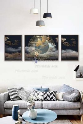 File in trần File tranh hiện đại pha lê gương KF64844 (bản gốc) hoa văn