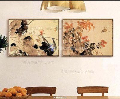 File in lụa File tranh hiện đại pha lê gương KF64870 (chất lượng cao) File tranh hiện đại pha lê gương KF64870