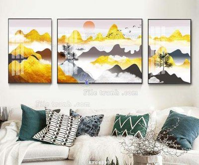 File tranh File tranh hiện đại pha lê gương KF64895 (gốc) chủ đề thành phố