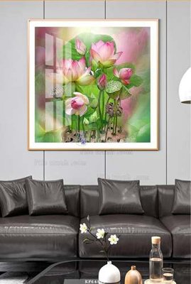 File gốc File tranh hiện đại pha lê gương KF64899 (in lụa) trang trí tường