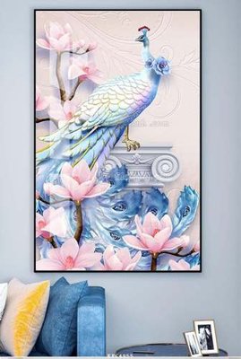 File gốc File tranh hiện đại pha lê gương KF64955 (in lụa) chi tiết cao