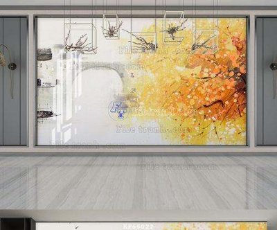 Ảnh gốc File tranh hiện đại pha lê gương KF65022 (độ nét cao) in mica