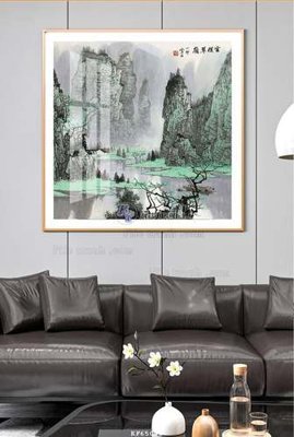 Download file gốc File tranh hiện đại pha lê gương KF65046 (in lụa) hoa lá