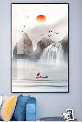 File in trần File tranh hiện đại pha lê gương KF65064 (file gốc) xuyên sáng