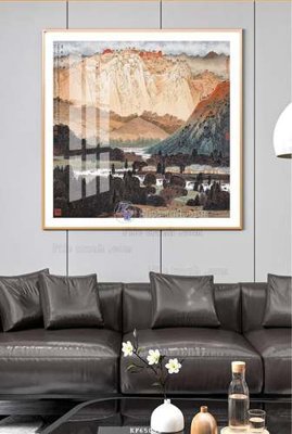 File tranh gốc File tranh hiện đại pha lê gương KF65091 (sắc nét từng chi tiết)