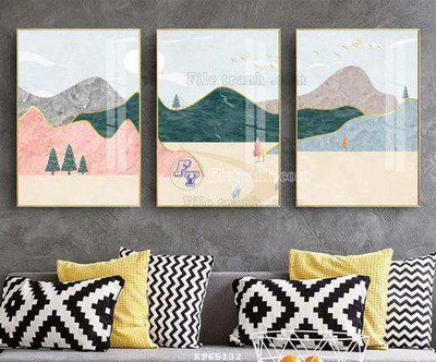 File gốc File tranh hiện đại pha lê gương KF65132 (cho in UV) siêu nét