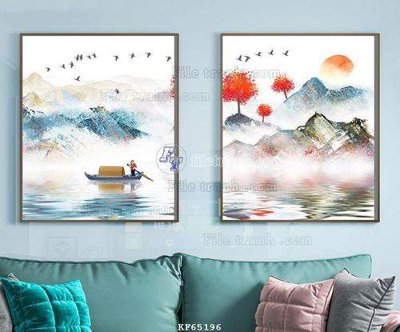 File tranh File tranh hiện đại pha lê gương KF65196 (gốc) chủ đề trẻ em