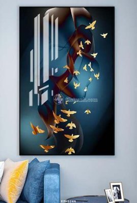 Tải file File tranh hiện đại pha lê gương KF65244 (gốc) làm tranh treo tường