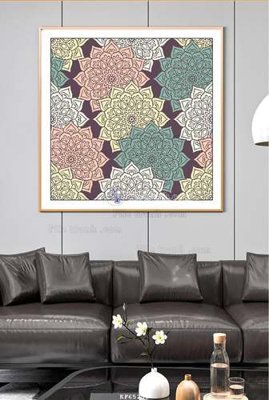 File gốc in ấn File tranh hiện đại pha lê gương KF65256 chất lượng vượt trội