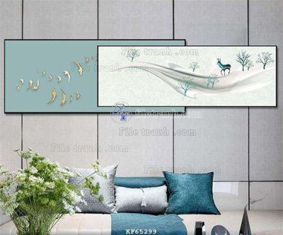 File gốc File tranh hiện đại pha lê gương KF65299 (in tráng gương) nghệ thuật