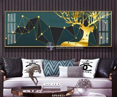 File ảnh File tranh hiện đại pha lê gương KF65413 (gốc) cho trang trí nhà hàng