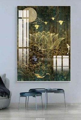 File gốc File tranh hiện đại pha lê gương KF65516 (in mica) trang trí