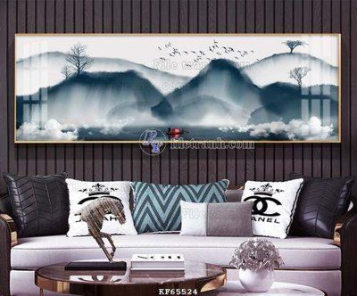 File tranh File tranh hiện đại pha lê gương KF65524 (bản gốc) treo quán cafe