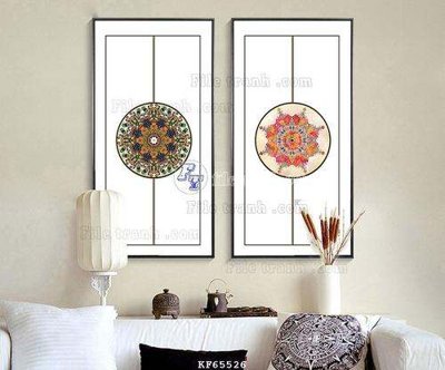 Tải file gốc in lụa File tranh hiện đại pha lê gương KF65526 siêu nét