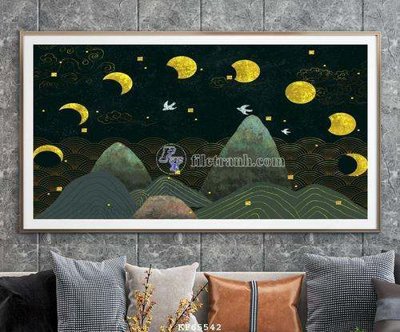 File gốc File tranh hiện đại pha lê gương KF65542 (chuẩn màu) cho in offset