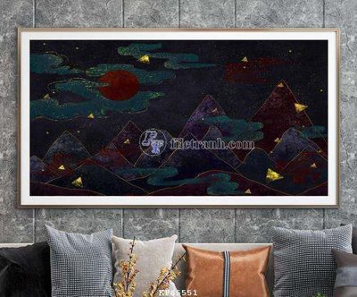 Ảnh gốc File tranh hiện đại pha lê gương KF65551 (độ nét cao) in mica