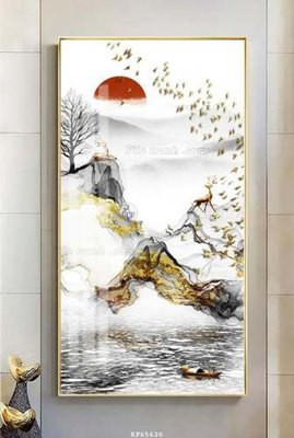 File gốc File tranh hiện đại pha lê gương KF65620 (PNG) nền trong suốt