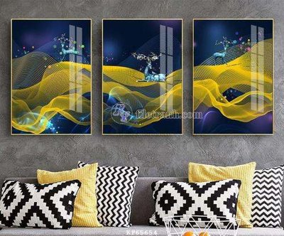 File gốc File tranh hiện đại pha lê gương KF65654 (AI/EPS) cho in ấn