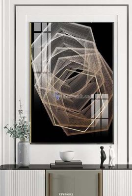 File tranh File tranh hiện đại pha lê gương KF65682 (bản gốc) in lụa dán tường