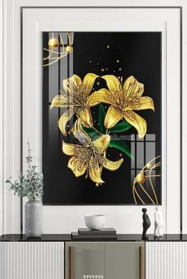 File gốc File tranh hiện đại pha lê gương KF65806 (ảnh chi tiết) để in lụa