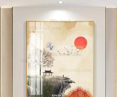 File gốc in ấn File tranh hiện đại pha lê gương KF65815 chất lượng vượt trội