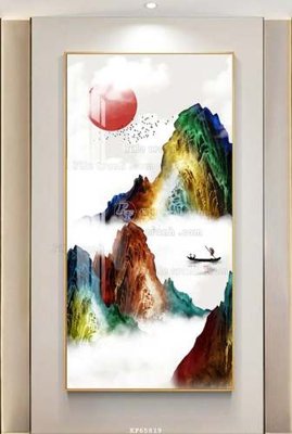 File tranh File tranh hiện đại pha lê gương KF65819 (gốc) in film