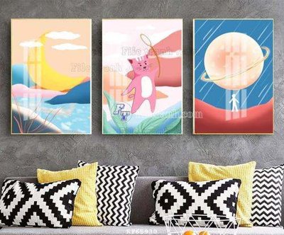 File tranh quảng cáo File tranh hiện đại pha lê gương KF65930 (download file gốc)