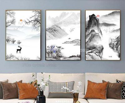 File gốc File tranh hiện đại pha lê gương KF66000 (chuẩn CMYK) cho nhà in