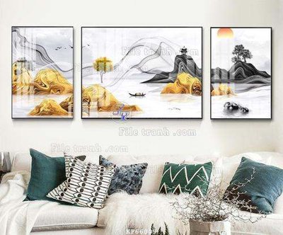 Tệp tin gốc File tranh hiện đại pha lê gương KF66009 (dùng cho in) File tranh hiện đại pha lê gương KF66009