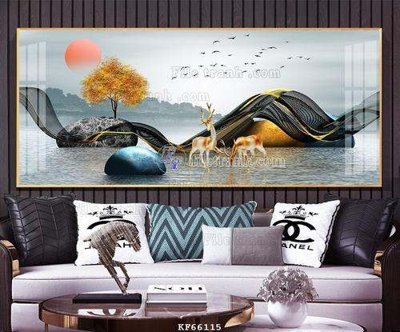 File gốc File tranh hiện đại pha lê gương KF66115 cho in ấn và thiết kế