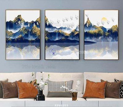 File tranh in trần File tranh hiện đại pha lê gương KF66253 (ảnh gốc siêu nét)