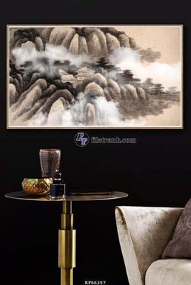 File in trần File tranh hiện đại pha lê gương KF66257 (bản gốc) hoa văn