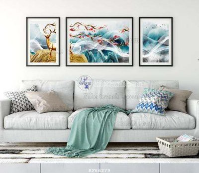 Ảnh gốc File tranh hiện đại pha lê gương KF66279 (độ nét cao) in tráng gương