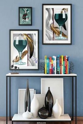 File gốc File tranh hiện đại pha lê gương KF66285 (trang trí) cho phòng khách