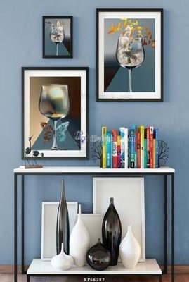 Download file gốc File tranh hiện đại pha lê gương KF66287 (in lụa) tranh 3D