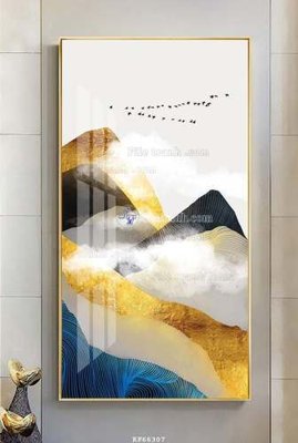 Tải file File tranh hiện đại pha lê gương KF66307 (gốc) làm file quảng cáo