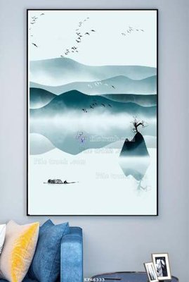 File gốc in ấn File tranh hiện đại pha lê gương KF66333 độ phân giải cao