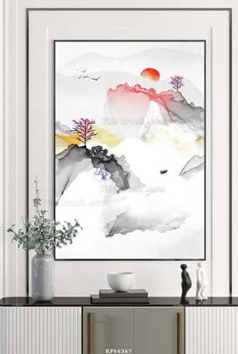 File gốc in tráng gương File tranh hiện đại pha lê gương KF66367 chi tiết