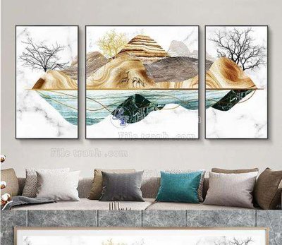 File in ấn File tranh hiện đại pha lê gương KF66408 (bản gốc) sắc nét