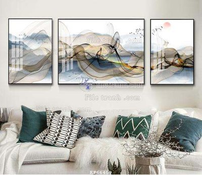 File tranh File tranh hiện đại pha lê gương KF66409 (ảnh gốc) in trần nhà