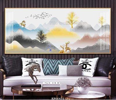 File tranh File tranh hiện đại pha lê gương KF66431 (gốc) chủ đề thiên nhiên