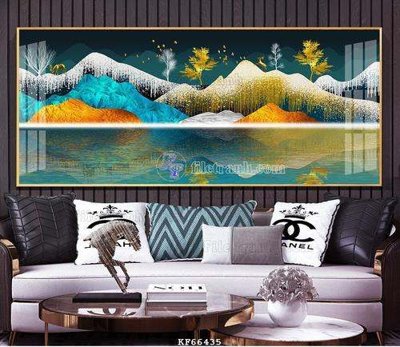 File tranh File tranh hiện đại pha lê gương KF66435 (bản gốc) in lụa 5D