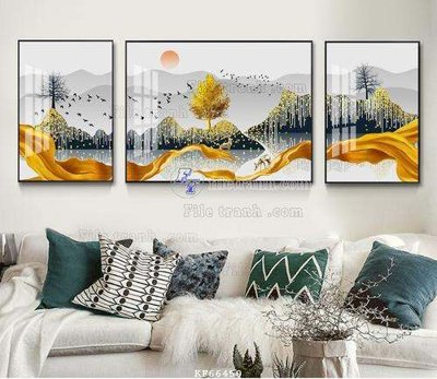 File gốc File tranh hiện đại pha lê gương KF66450 (bản quyền) cho in ấn