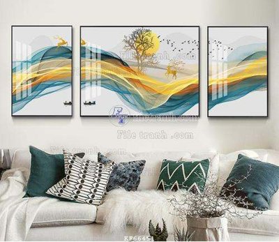 Tải file File tranh hiện đại pha lê gương KF66451 (gốc) in nhanh