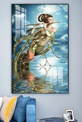 File tranh PSD File tranh hiện đại pha lê gương KF66486 chất lượng cao