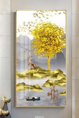 File gốc File tranh hiện đại pha lê gương KF66556 (in mica) làm quà tặng