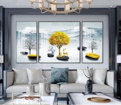 File gốc File tranh hiện đại pha lê gương KF66583 (PSD/TIFF) độ phân giải cao