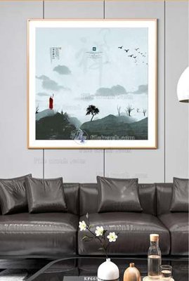 Hình ảnh file gốc in lụa File tranh hiện đại pha lê gương KF66597