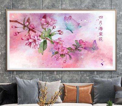 Ảnh mô tả file gốc in mica File tranh hiện đại pha lê gương KF66657